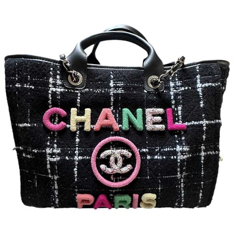 boutique chanel deauville|Chanel deauville tweed tote.